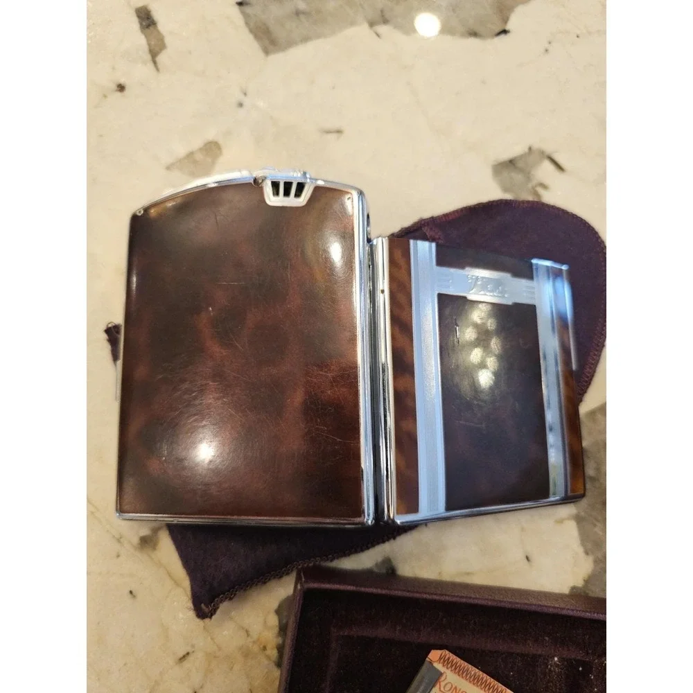 Vintage Ronson Twentycase Lighter and Cigarette Case Combo In Orignal Box